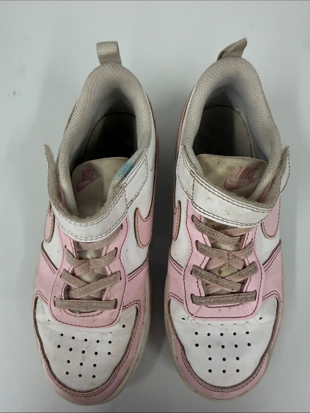 Nike Kids White and Light Pink Low-Top Sneakers 13c - Picture 2 of 7